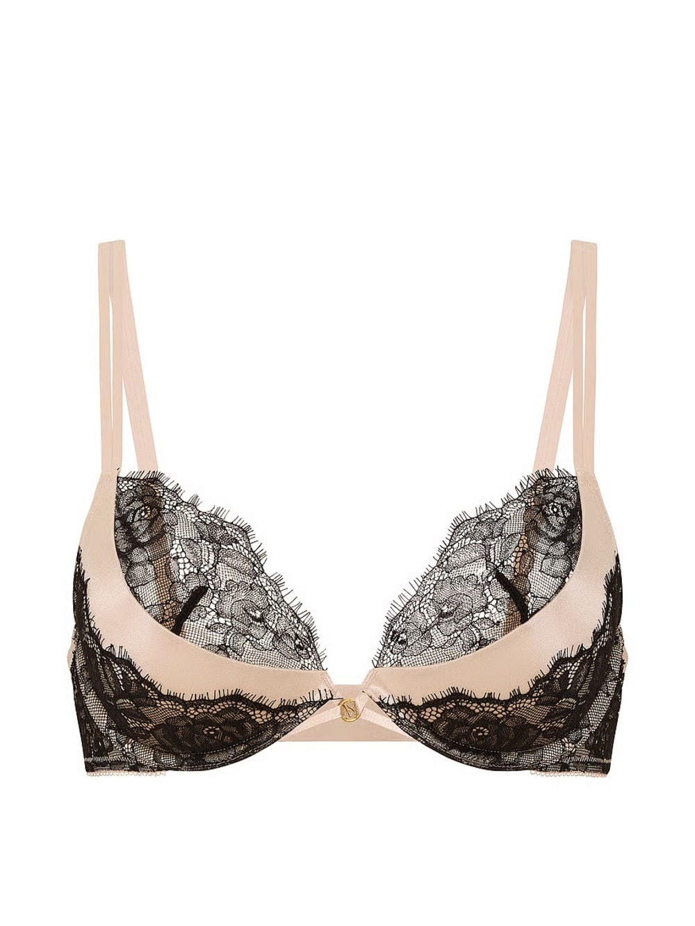 NWT Victoria Secret Very Sexy Envy Low-Cut Push-Up Bra With Lace Marzipan 34D
